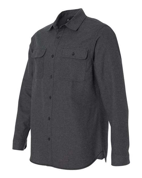 MENS FLANNEL SOLID CHARCOAL