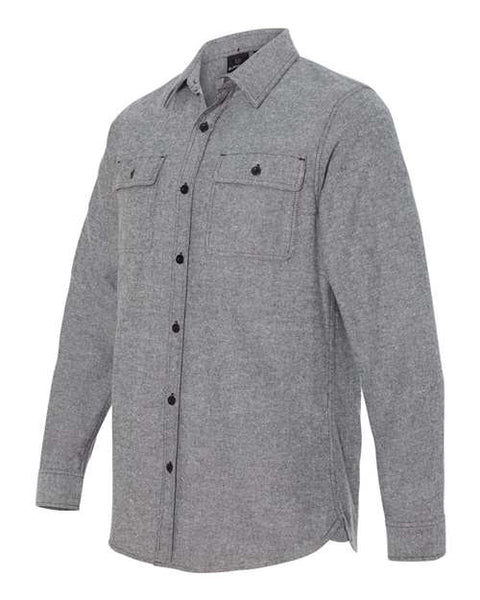 MENS FLANNEL SOLID HEATHER GREY