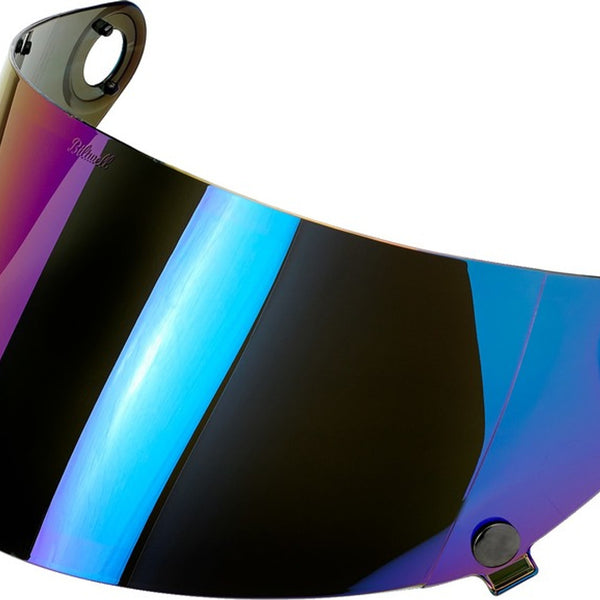 BILTWELL GRINGO S FLAT SHIELD- RAINBOW MIRROR