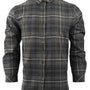 CHARCOAL AND BLUE NO POCKET WOMENS FLANNEL