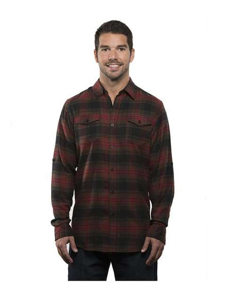 MENS FLANNEL CRIMSON