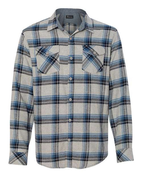 MENS FLANNEL GREY AND BLUE