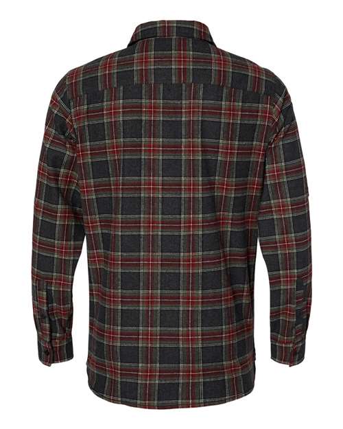 GREY AND RED MENS BIKER FLANNEL