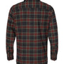 GREY AND RED MENS BIKER FLANNEL