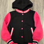 Kids Girls Pink Letterman Jacket