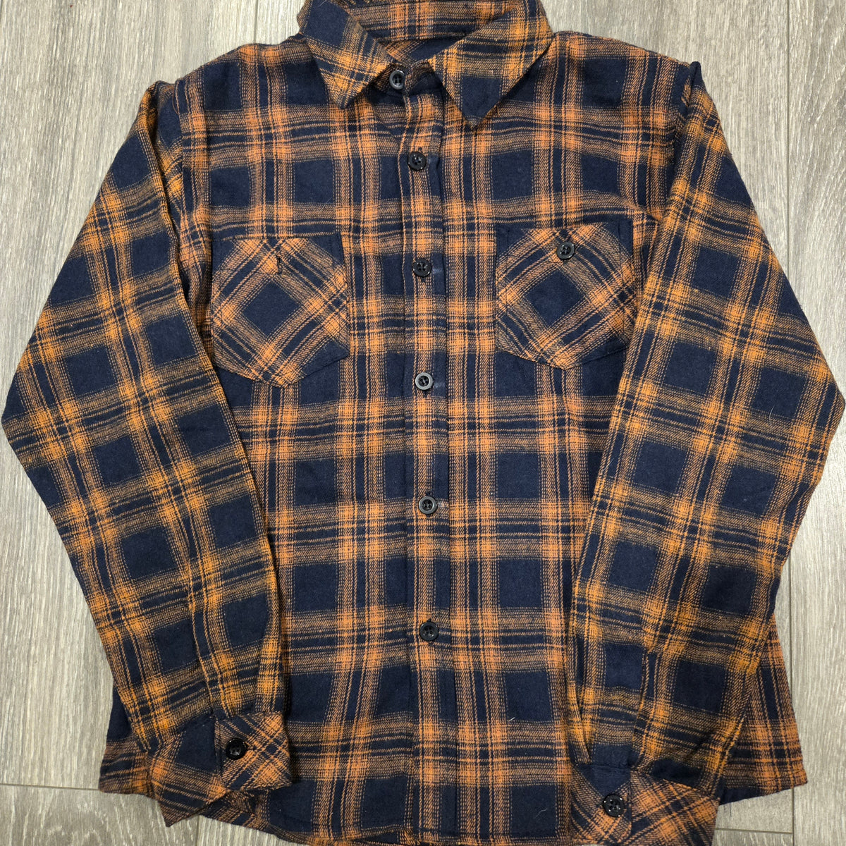 Kids Boy Flannel Blue and Orange