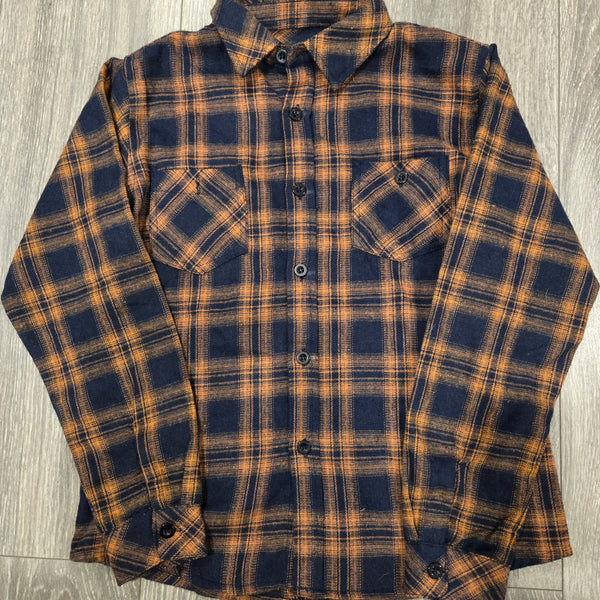 Kids Boy Flannel Blue and Orange
