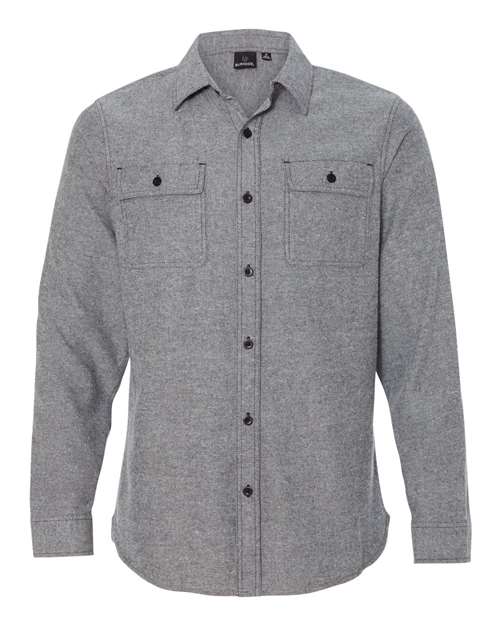 MENS FLANNEL SOLID HEATHER GREY