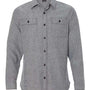 MENS FLANNEL SOLID HEATHER GREY