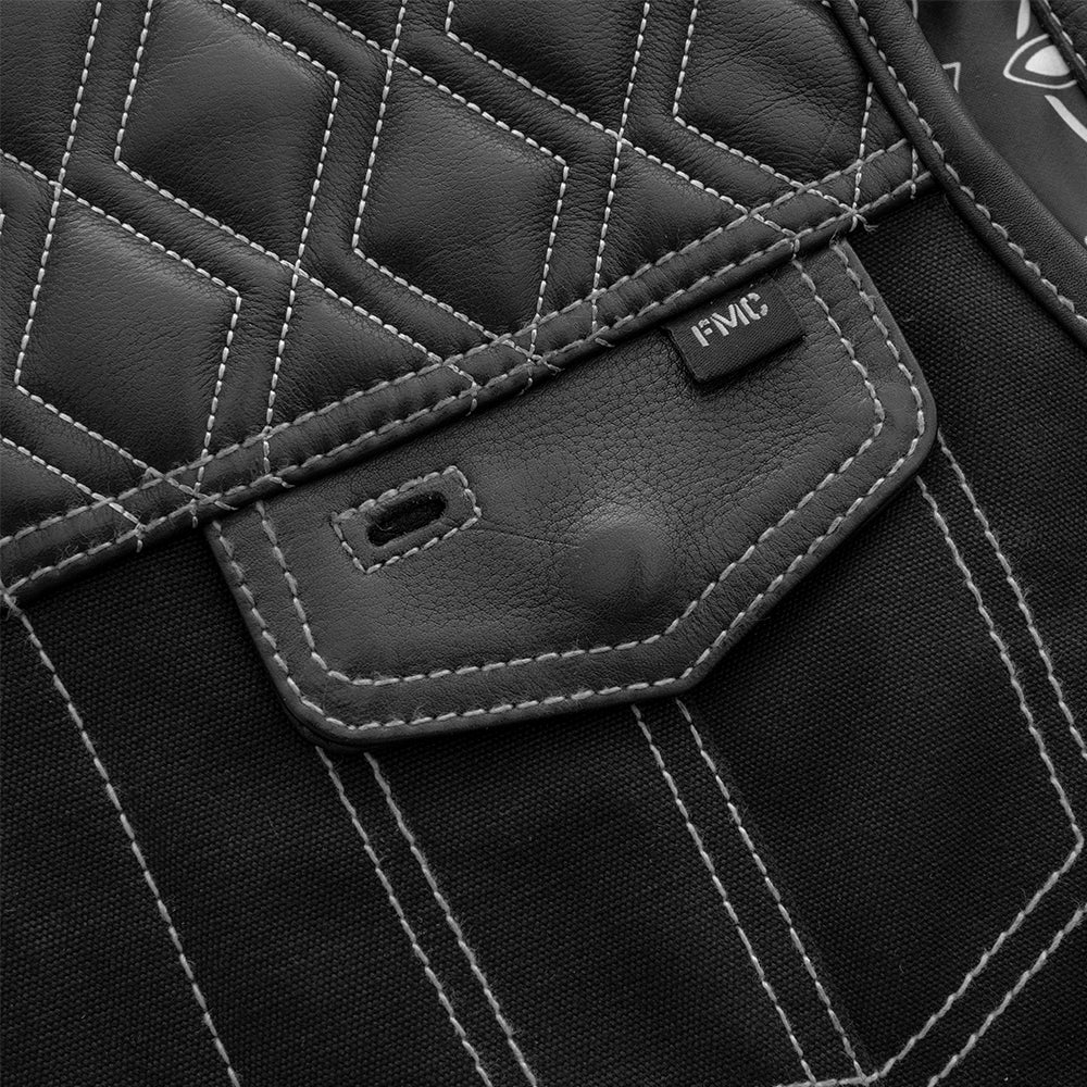 BLACK AND WHITE BANDANA VEST WOMENS – Krazy Katz Moto