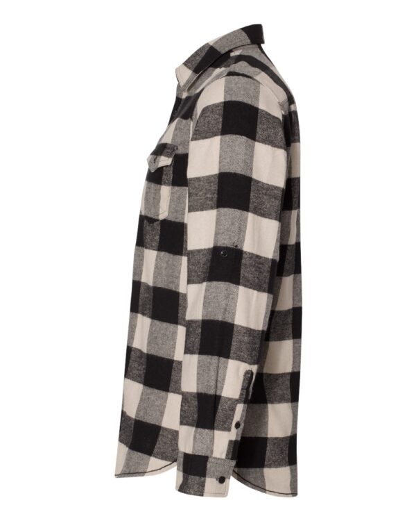 ECRU AND BLACK MEN'S BIKER FLANNEL