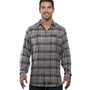 GREY AND OLIVE MENS BIKER FLANNEL