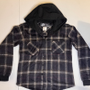 Kids Boys Flannel Black and Gray Hoodie (10)