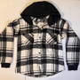 Kids Boys Flannel black/white hoodie