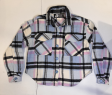 Kids Girls Flannel white/purple/blue