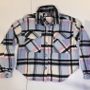Kids Girls Flannel white/purple/blue