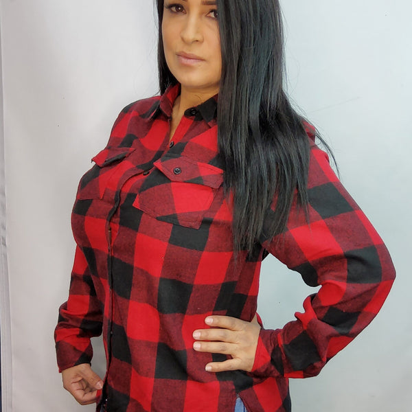 A KRAZY KAT FLANNEL – RED AND BLACK