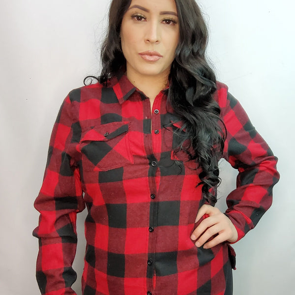 A KRAZY KAT FLANNEL – RED AND BLACK