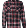 RED MENS BIKER FLANNEL