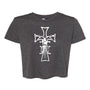 MOTO CROSS CROP TOP GREY